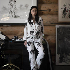 Satin long pajama set