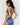 Andres Sarda Bremer Bralette in blue, yellow, and black with double straps