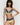 Andres Sarda Bremer Bralette in blue, yellow, and black with double straps
