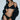 model wearing the Andres Sarda Chalmers bralette in black with padded wireless cups and semi-sheer details