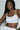 Andres Sarda Payne white padded bralette with mesh detail and monogram elastic band