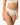 Ivory Anemone thong with floral lace and silky microfiber, mid-rise fit for smooth, invisible comfort under clothing.