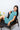 Aspen Dream Cute Stitching Sleep Dress in Antigua front view with teal piping and chest pocket