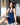 Model wearing Aspen Dream Nora Racerback Chemise in Navy – front view showing lace detail and smooth silhouette.