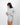 Aspen Dream silver ribbed shorts with golden buttons, pull-on waist, and breathable bamboo fabric for soft, easy comfort.