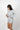 Aspen Dream silver ribbed shorts with golden buttons, pull-on waist, and breathable bamboo fabric for soft, easy comfort.