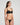 Avero mini thong in black with floral embroidery and opaque front, soft waistband, and sleek, minimal back for a sexy fit.
