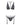Aubade Black Python triangle bra and tanga set with snakeskin tulle and gold accents