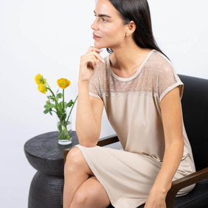 Nora t-shirt dress in doeskin