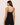 Eberjey Beatrix short black slip in TENCEL Modal with lace trim and plunge neckline.