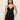 Eberjey Beatrix Cami and Short Pajama Set in black with lace trim and adjustable straps