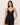 Eberjey Beatrix Cami and Short Pajama Set in black with lace trim and adjustable straps
