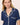 Model wearing Frida PJ set  in navy/ivory with chest pocket and relaxed fit
