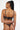 Back view of model wearing the Else Bella soft triangle bra showing adjustable straps and longline closure in black
