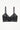 flat lay of the Else Bella soft triangle bra showing wireless longline silhouette and 5-row closure in black