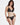 Aubade Ensemble Perle Set with black lace and pearl embellishments on triangle bra and open brief