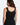 Fleur’t lace strap black camisole in soft TENCEL™ Modal with built-in shelf bra, lace trim, and mid-length fit for layering or lounging.