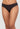 Black Fleur’t mid-rise thong in soft TENCEL™ Modal with flat lace trim, seamless fit, and cotton gusset for breathable comfort.