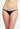 Black/Seashell Fleur’t mid-rise thong in soft TENCEL™ Modal with flat lace trim, seamless fit, and cotton gusset for breathable comfort.
