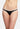 Black/Seashell Fleur’t mid-rise thong in soft TENCEL™ Modal with flat lace trim, seamless fit, and cotton gusset for breathable comfort.