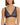 Forte navy wireless bralette with French floral lace, plunge neckline, scalloped edges, and soft triangle cups for a bold, feminine look.