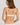 HANRO Satin Deluxe white soft cup T-shirt bra in silky viscose with plunge neckline, padding, and matte gold hardware.