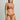 Model wearing I.D. Sarrieri Memories of Love Balconette Bra showing dark red embroidered lace and balconette shape