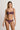I.D. Sarrieri Royal Jewel Thong in dark violet with lace and silk strap detail