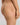 Invisible beige cotton thong with ultra-flat edges and seamless fit, made from soft cotton-elastane blend for a second-skin feel.