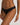Invisible black cotton thong with ultra-flat edges and seamless fit, made from soft cotton-elastane blend for a second-skin feel.