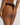 Invisible black cotton thong with ultra-flat edges and seamless fit, made from soft cotton-elastane blend for a second-skin feel.