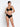 Model wearing Lise Charmel Sensation Plaisir Contour Bra in black showing smooth molded cups and seamless fit