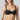 Marie Jo Avero seamless non-padded bra in black with underwire, check fabric, and daisy straps.