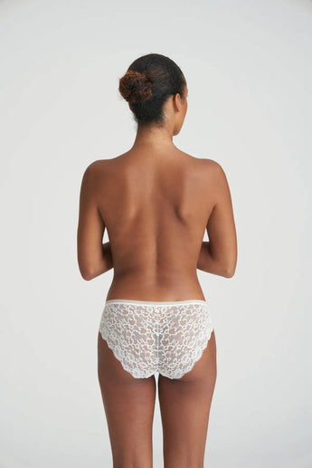 Marie Jo Color Studio Rio white lace briefs with seamless edges and flattering cut for invisible comfort under any outfit.
