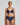 Marie Jo Jereme half-padded plunge bra in Sapphire Blue with checkered texture and flattering demi-cups for lift and comfort.