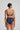 Marie Jo Jereme half-padded plunge bra in Sapphire Blue with checkered texture and flattering demi-cups for lift and comfort.