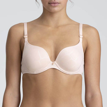 Marie Jo Yoshua Full-Cup Bra with seamless cups, crocodile print, and teardrop detail for stylish everyday support.