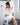Nora Racerback Chemise in ivory with sheer lace and stretch lace racerback in breathable bamboo fabric