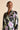 Olivia von Halle Lila Athena black silk pajamas with vintage floral print and blue piping