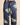 Olivia von Halle Lila Caspian navy silk pajama pants with goldfish print and lilac piping