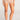 Model wearing Oscalito Silk Middle Rise Panties with Leavers Lace in beige showing lace trim and rib-knit fabric