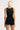 Backview of Oscalito wool and silk lace tank top in black highlighting seamless construction