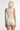 Backview of Oscalito wool and silk lace tank top in ivory highlighting seamless construction