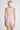 Backview of Oscalito wool and silk lace tank top in rose highlighting seamless construction