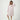 Dusty pink cotton gown with mandarin collar and button placket,