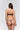 Back view of Sarda Shay mini thong in black with sheer mesh back and minimal silhouette