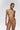 Front view of Sarda Shay mini thong in silver with sheer floral embroidery and Swarovski® crystal details