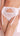White silk suspender belt with lace front, designed to enhance curves and add elegance to your luxury lingerie look.