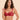 Model wearing the Simone Pérèle Intrigue sheer embroidered demi cup bra in opera red with floral embroidery, unlined tulle cups, and underwire support.
