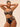 Model wearing Romance full plunge bra embroidered cups and plunging neckline